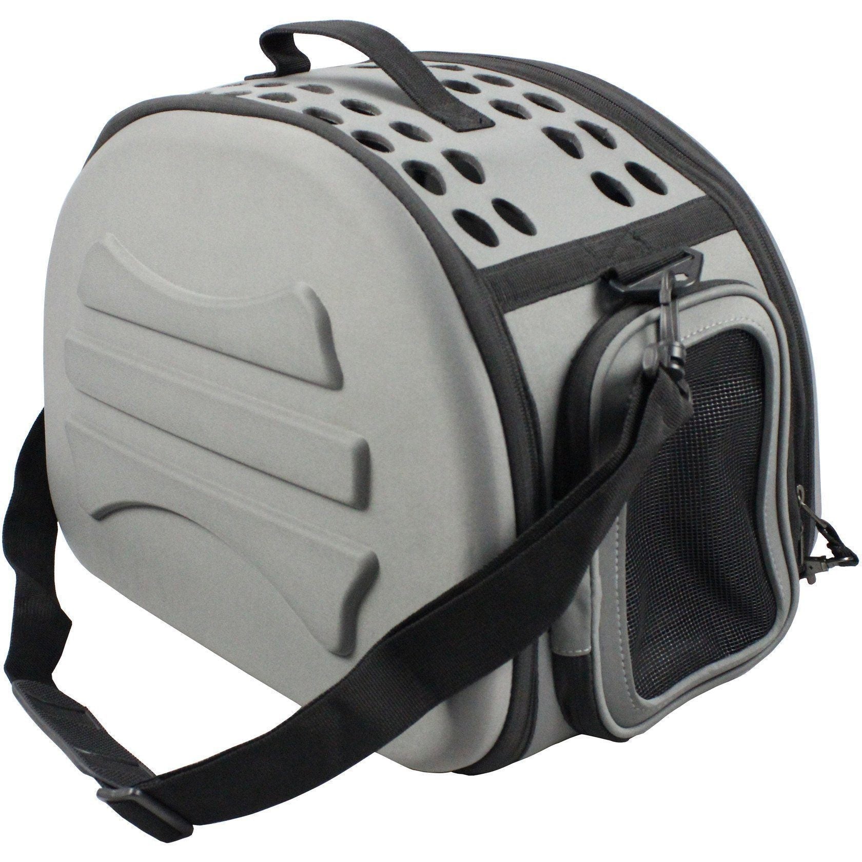 Pet Life Narrow Shelled Lightweight Collapsible Military Grade Fashion Designer Travel Pet Dog Carrier Crate