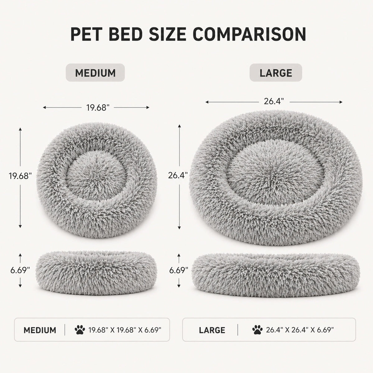 Pet Life Nestler High-Grade Plush and Soft Rounded Pet Bed