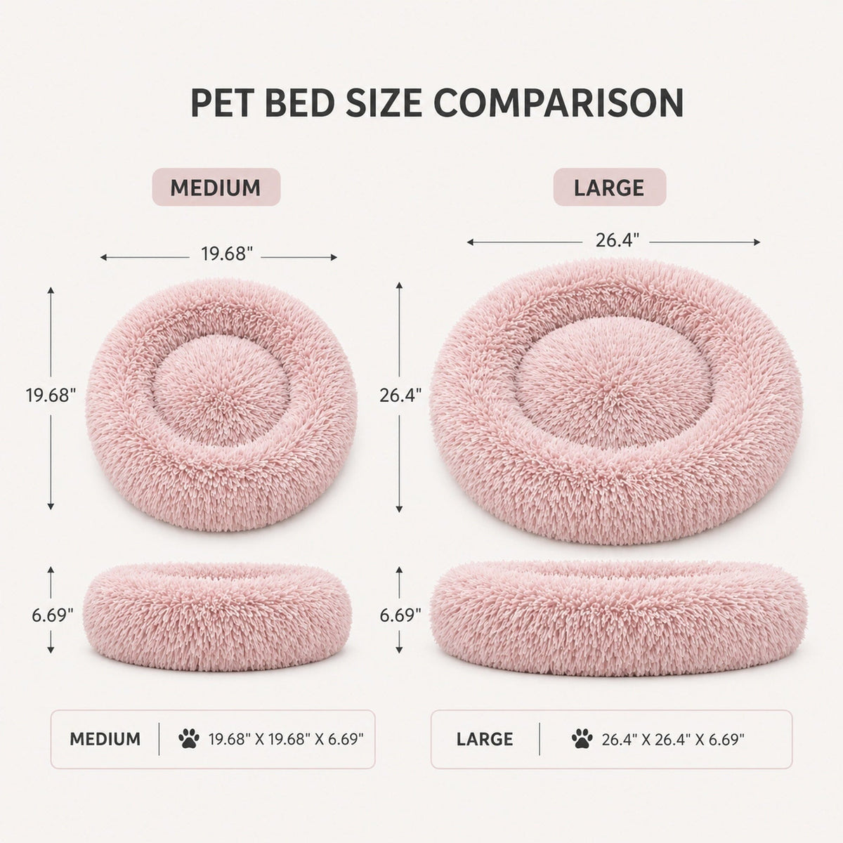 Pet Life Nestler High-Grade Plush and Soft Rounded Pet Bed