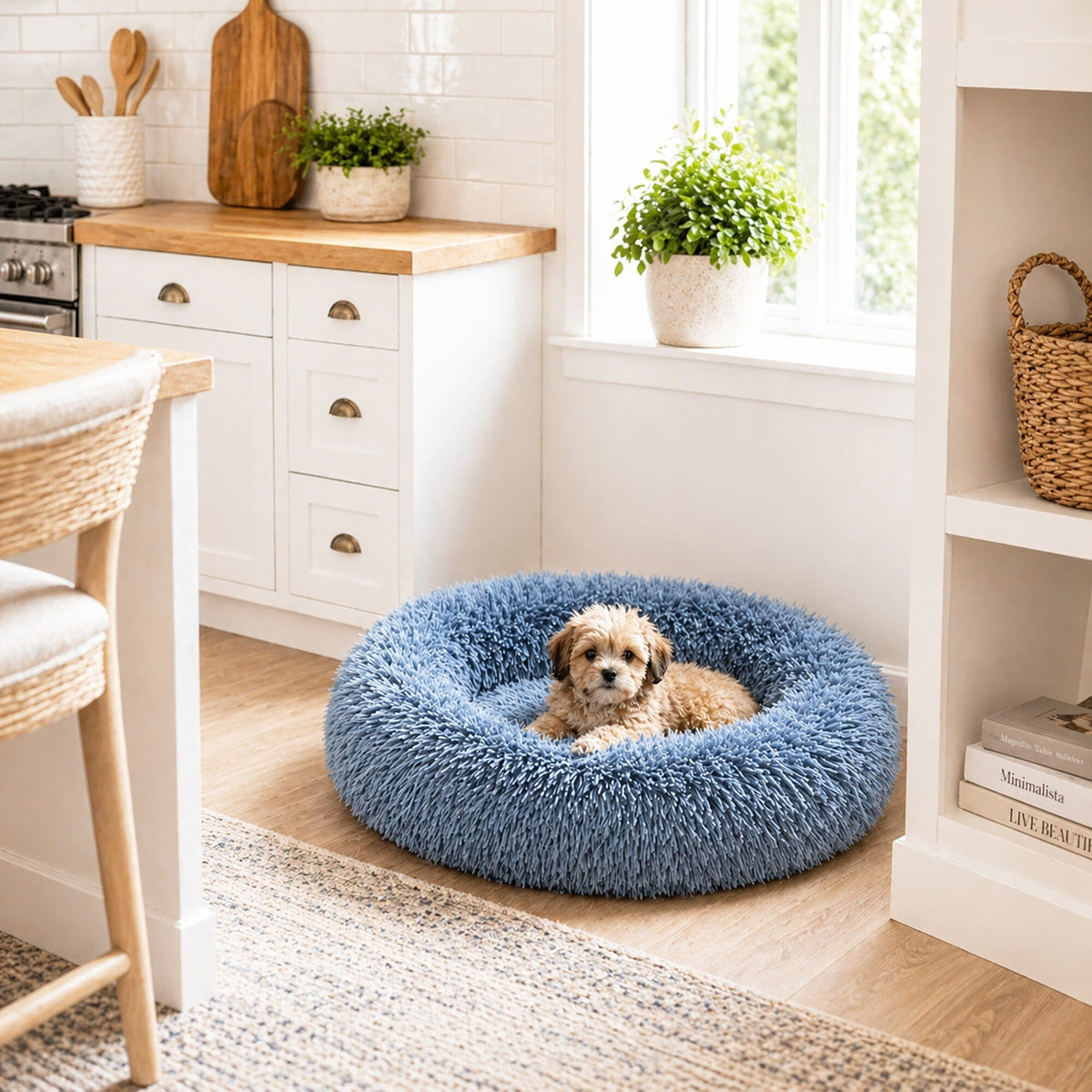 Pet Life Nestler High-Grade Plush and Soft Rounded Pet Bed