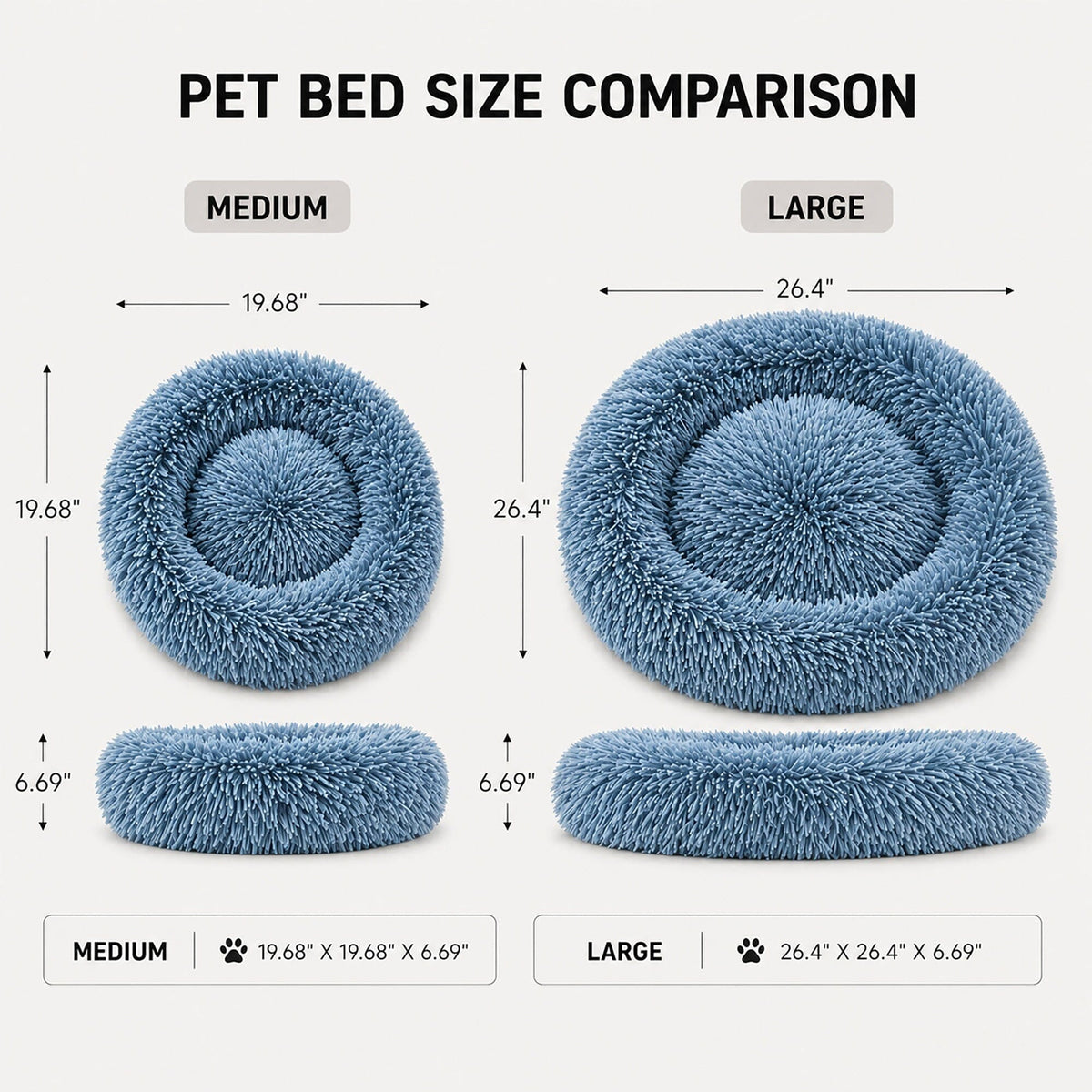 Pet Life Nestler High-Grade Plush and Soft Rounded Pet Bed