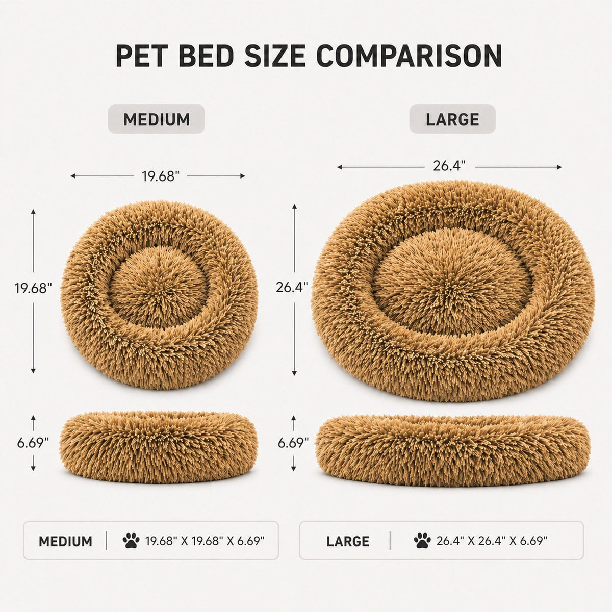 Pet Life Nestler High-Grade Plush and Soft Rounded Pet Bed