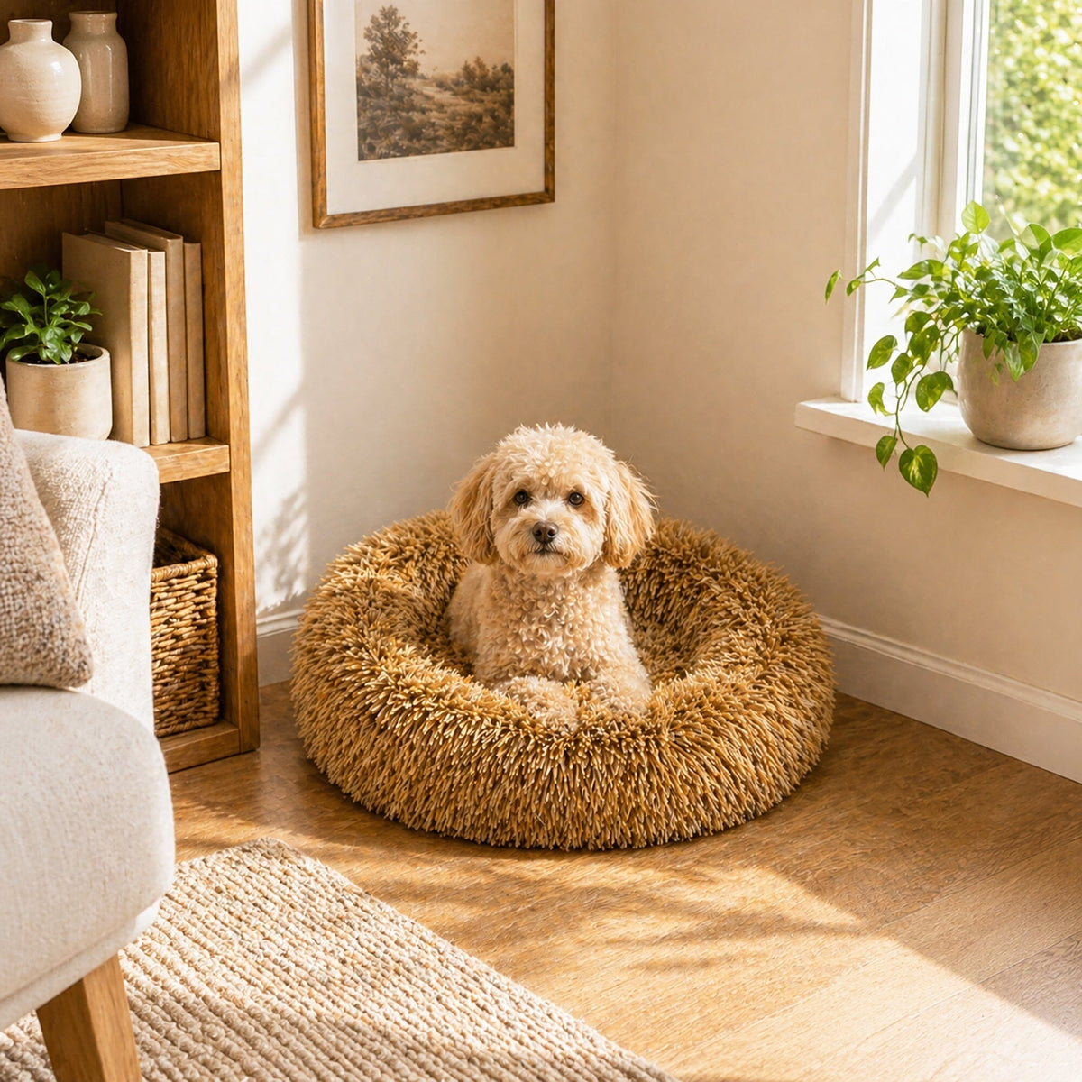 Pet Life Nestler High-Grade Plush and Soft Rounded Pet Bed