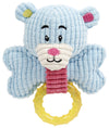 Pet Life Paci-Plush Plush Squeaking and Rubber Teething Newborn Puppy Dog Toy