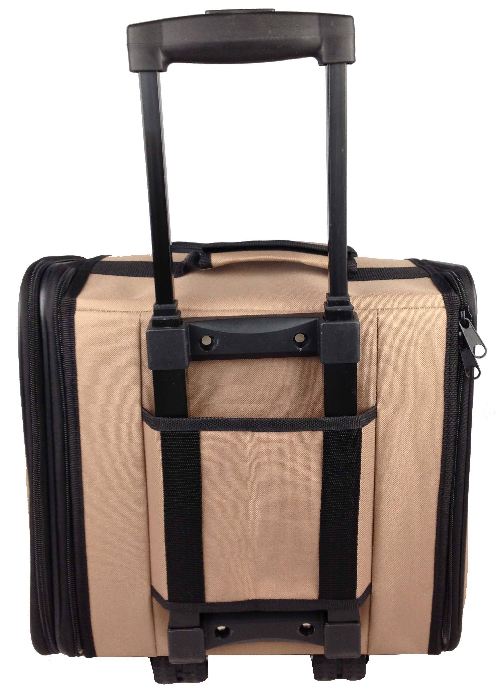 Pet Life Pawdon Me Wheeled Airline Approved Travel Collapsible Pet Dog Carrier