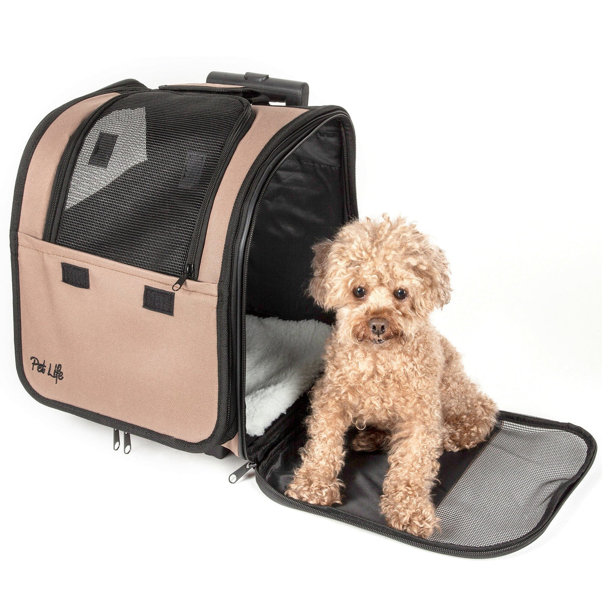 Pet Life Pawdon Me Wheeled Airline Approved Travel Collapsible Pet Dog Carrier | HT Animal Supply