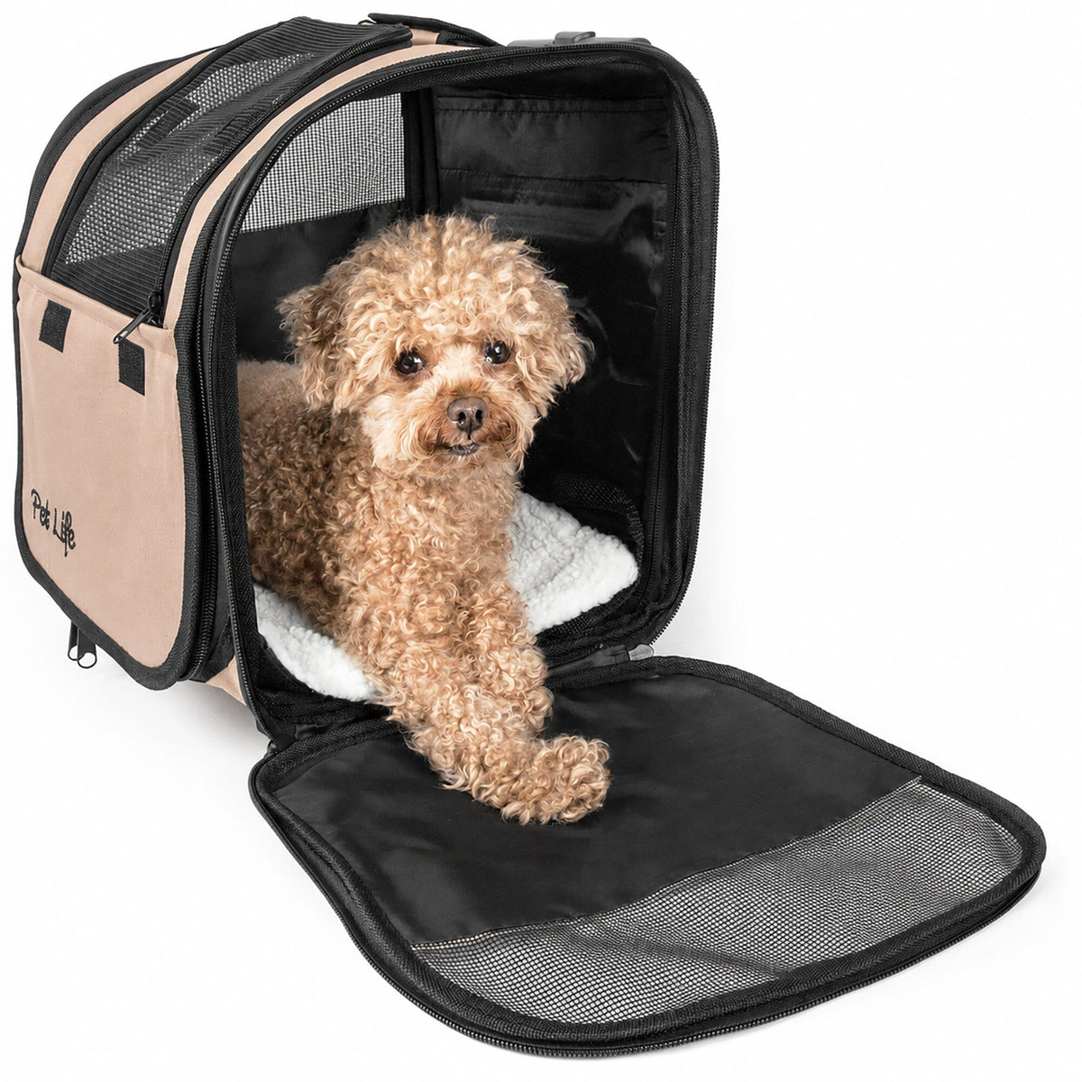 Pet Life Pawdon Me Wheeled Airline Approved Travel Collapsible Pet Dog Carrier | HT Animal Supply