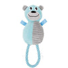 Pet Life Huggabear Natural Jute Squeaking and Tug Plush Dog Toy