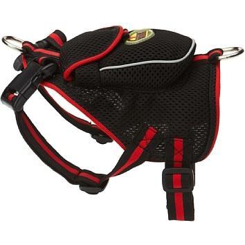 Pet Life Pocket Bark Reflective Adjustable Fashion Pet Dog Harness w/ Hook-and-Loop Pouch and Dual Harness Rings