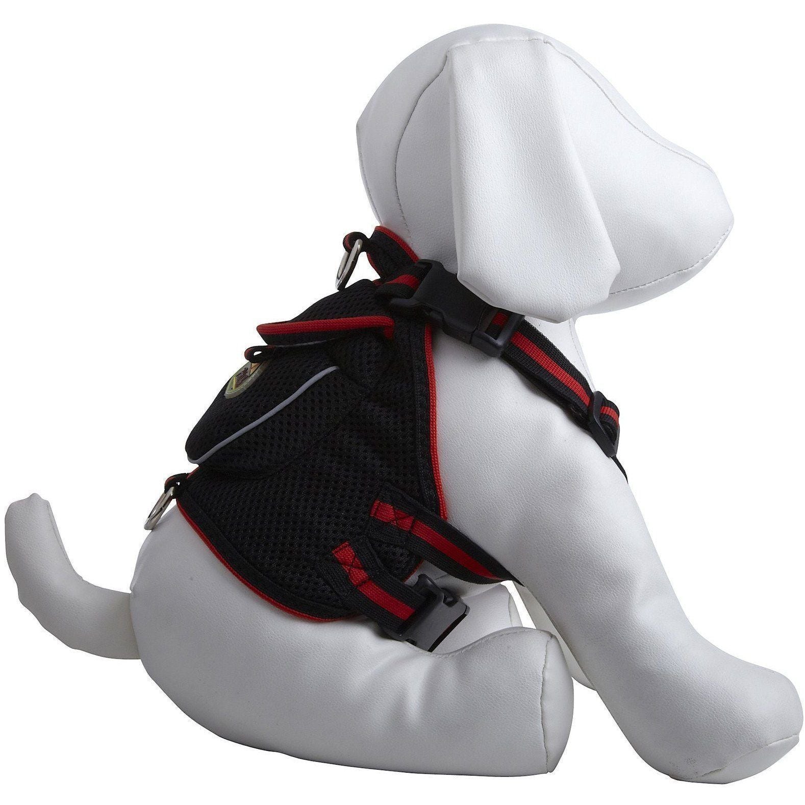 Pet Life Pocket Bark Reflective Adjustable Fashion Pet Dog Harness w/ Hook-and-Loop Pouch and Dual Harness Rings
