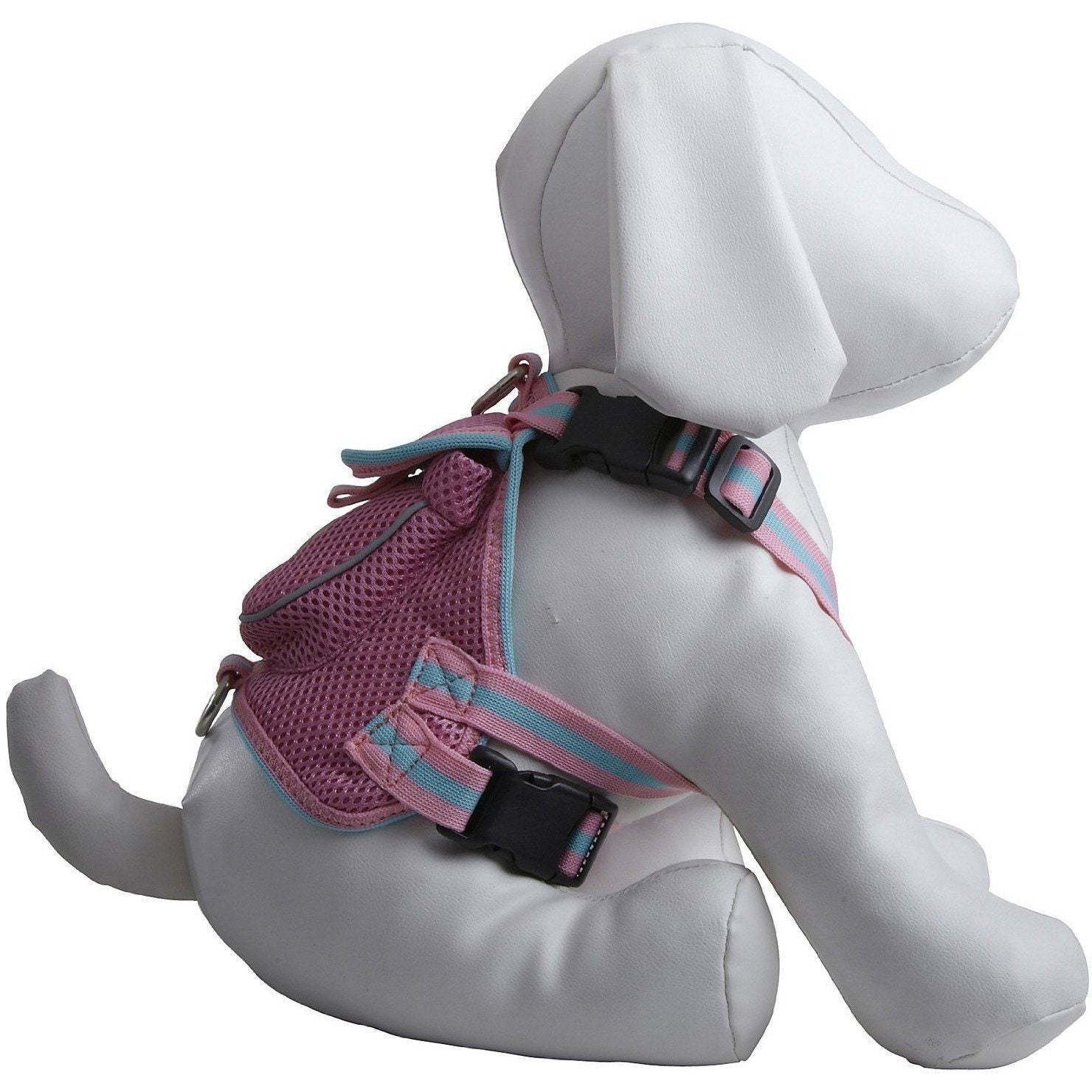 Pet Life Pocket Bark Reflective Adjustable Fashion Pet Dog Harness w/ Hook-and-Loop Pouch and Dual Harness Rings