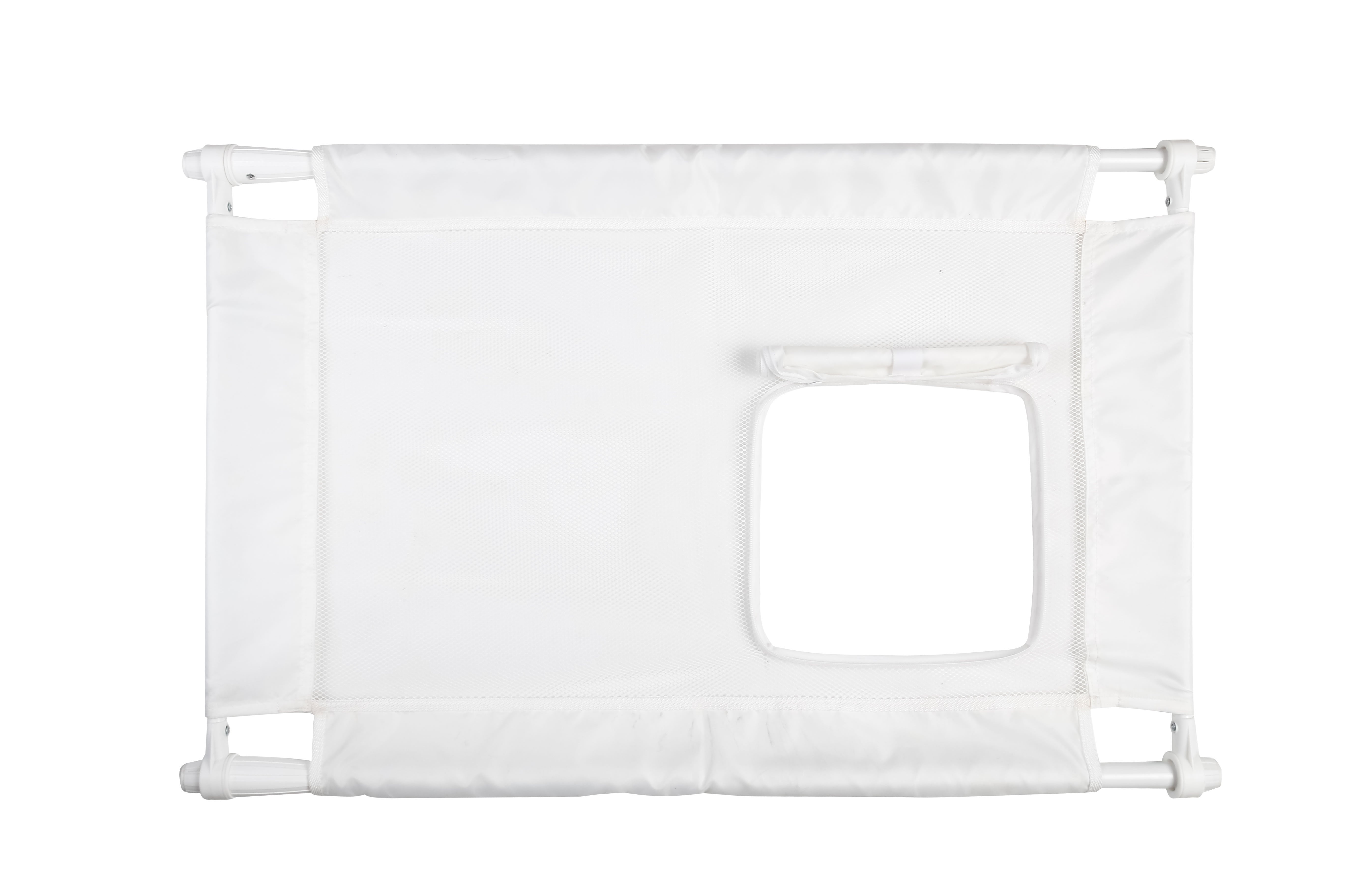 Pet Life ® Porta Gate Anti-Drilling Nylon Mesh Collapsible Folding Travel Safety Pet Cat Dog Gate w/ Zippered Entrance