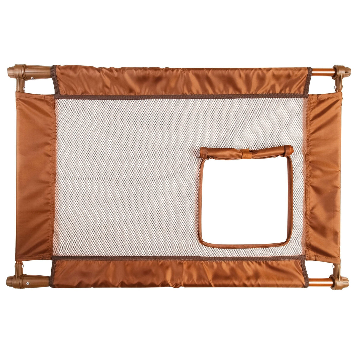 Pet Life Porta Gate Anti-Drilling Nylon Mesh Collapsible Folding Travel Safety Pet Cat Dog Gate w/ Zippered Entrance