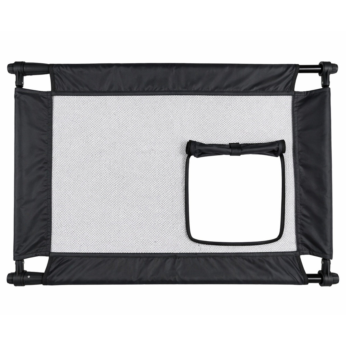 Pet Life Porta Gate Anti-Drilling Nylon Mesh Collapsible Folding Travel Safety Pet Cat Dog Gate w/ Zippered Entrance