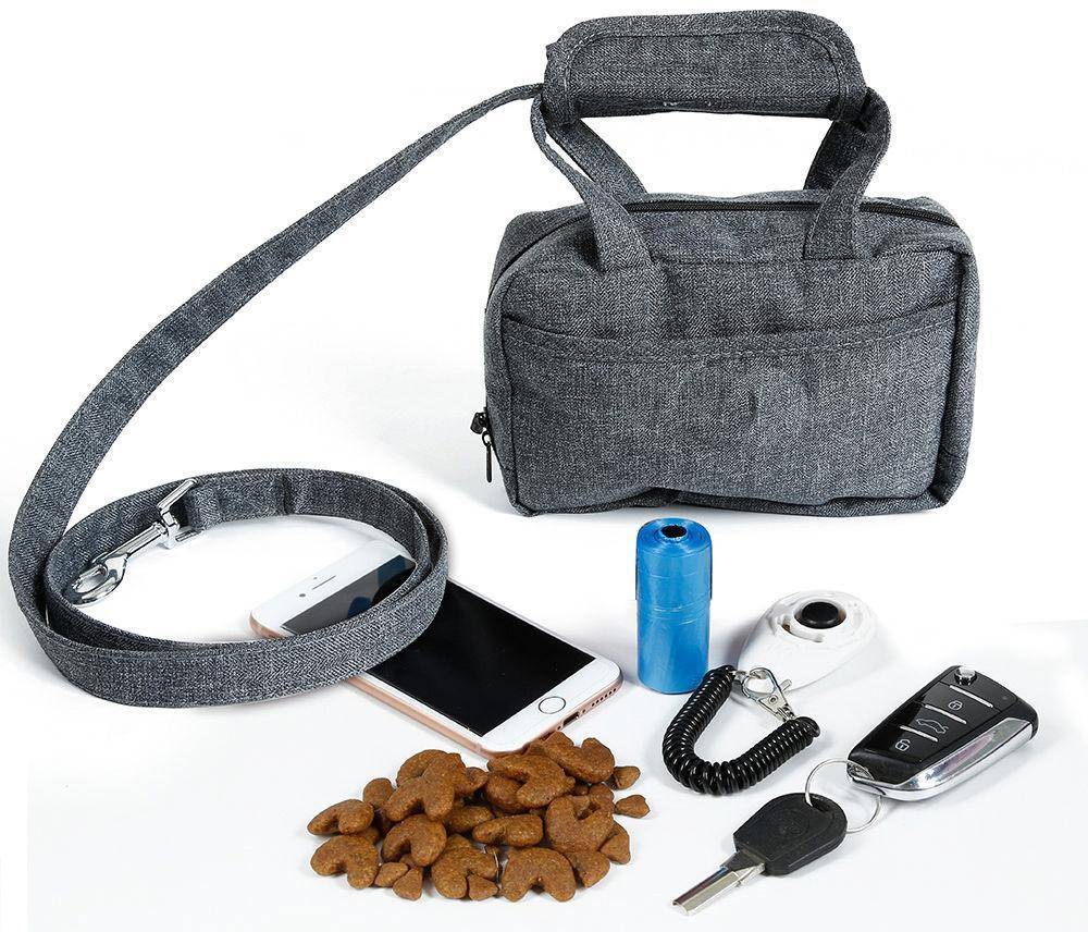 Pet Life Posh Walk Purse Dog Leash, Accessory Holder and Waste Bag Dispenser