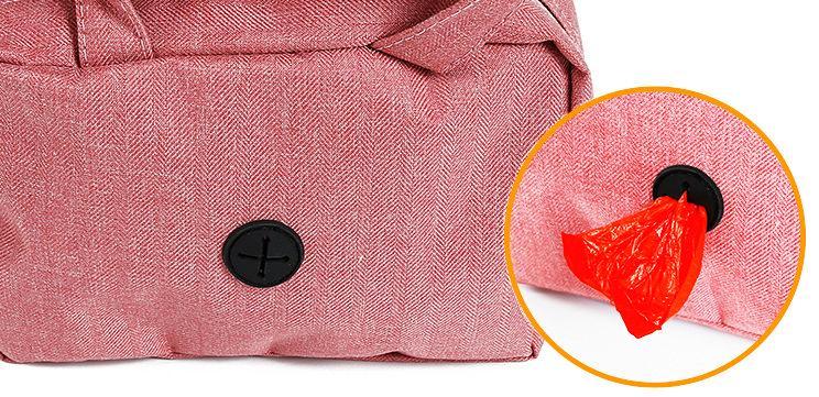 Pet Life Posh Walk Purse Dog Leash, Accessory Holder and Waste Bag Dispenser