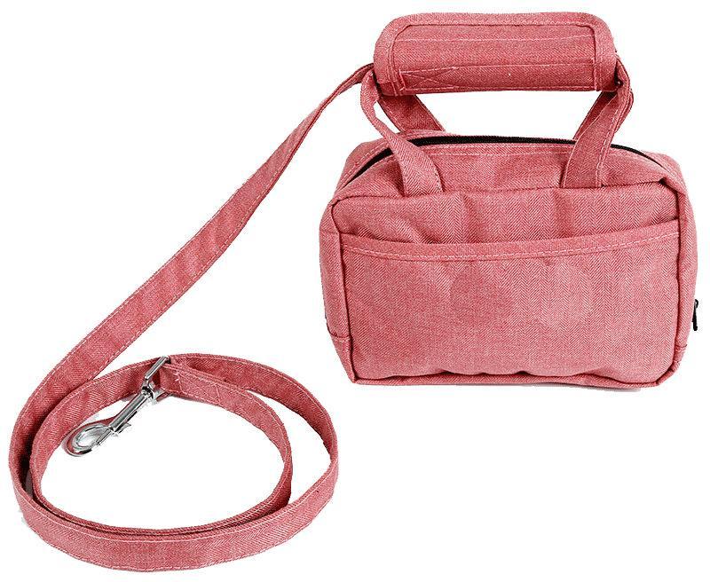 Pet Life Posh Walk Purse Dog Leash, Accessory Holder and Waste Bag Dispenser