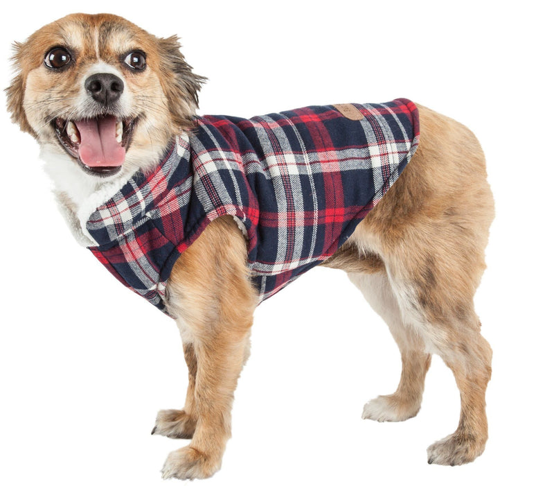 Pet Life Puddler Classical Insulated Fashion Plaid Dog Coat