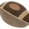 Pet Life ® Pugskin Durable Oxford Nylon and Mesh Plush Squeaky Football Dog Toy