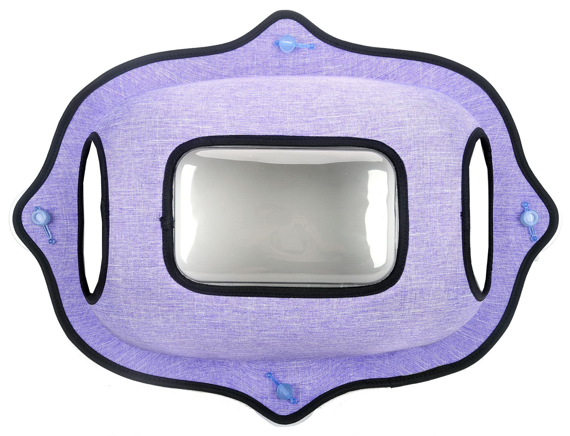 Pet Life Purr-view See-through Suction Cup Kitty Cat Lounger and Bed