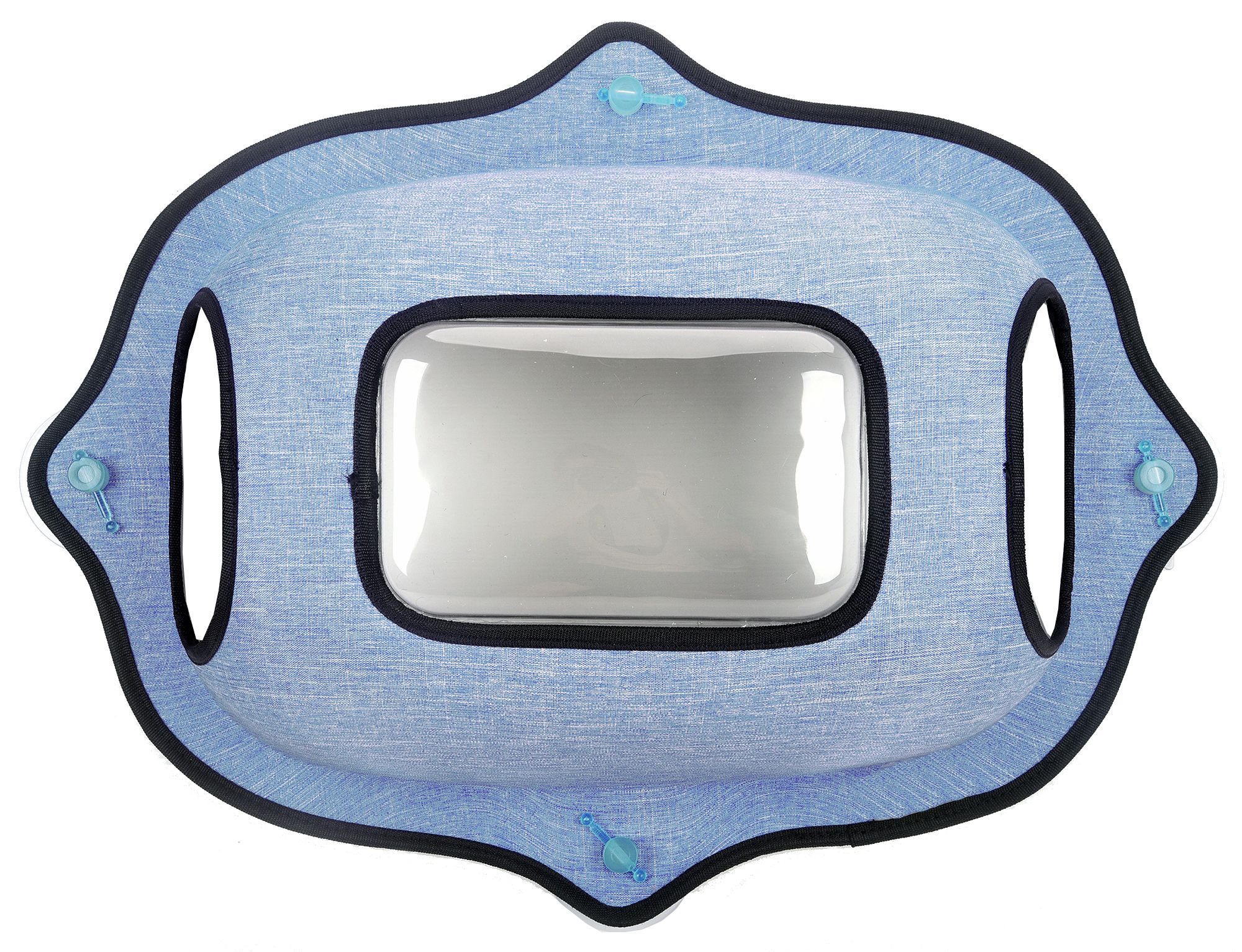 Pet Life Purr-view See-through Suction Cup Kitty Cat Lounger and Bed