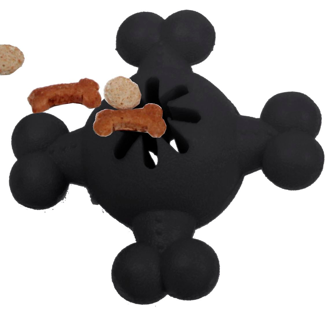 Pet Life Quadra-Bone TPR Treat Dispensing Durable Dog Toy