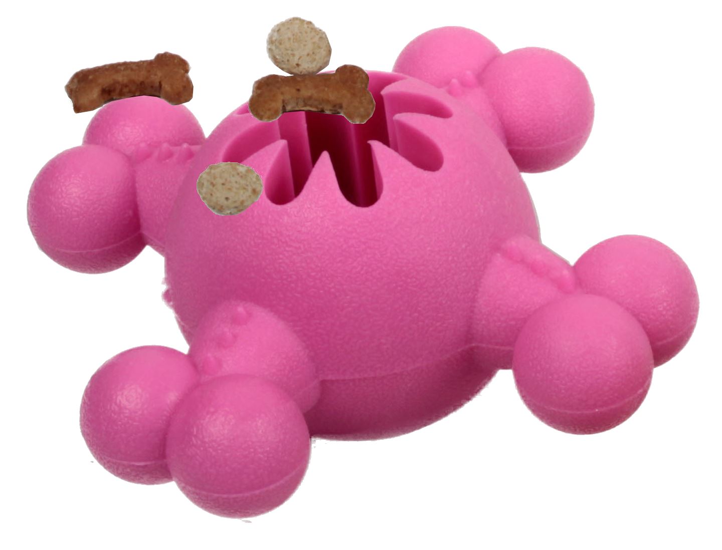 Pet Life Quadra-Bone TPR Treat Dispensing Durable Dog Toy