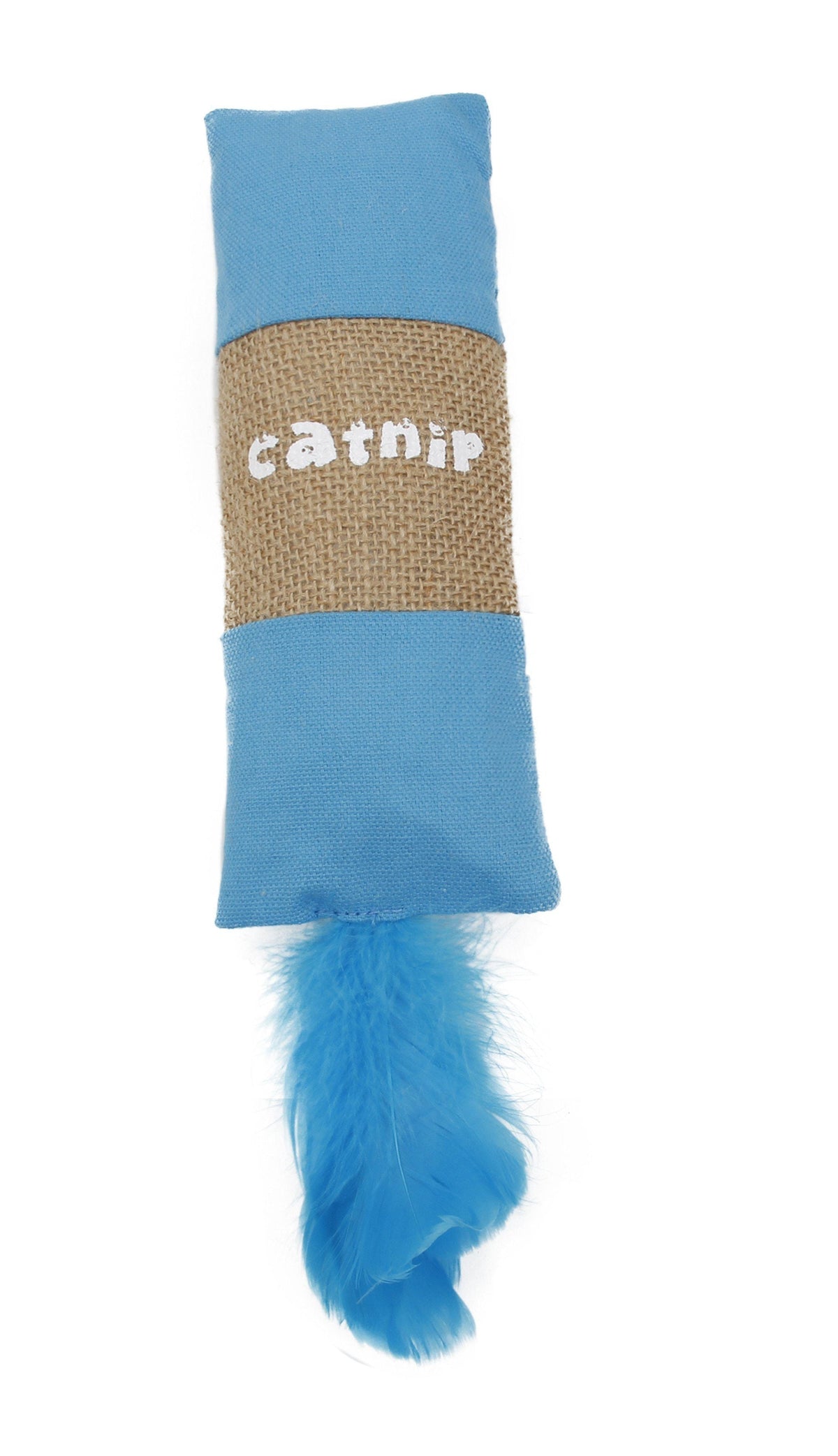 Pet Life Duffle Feathered Squeak and Crinkle Teaser Plush Cat Toy