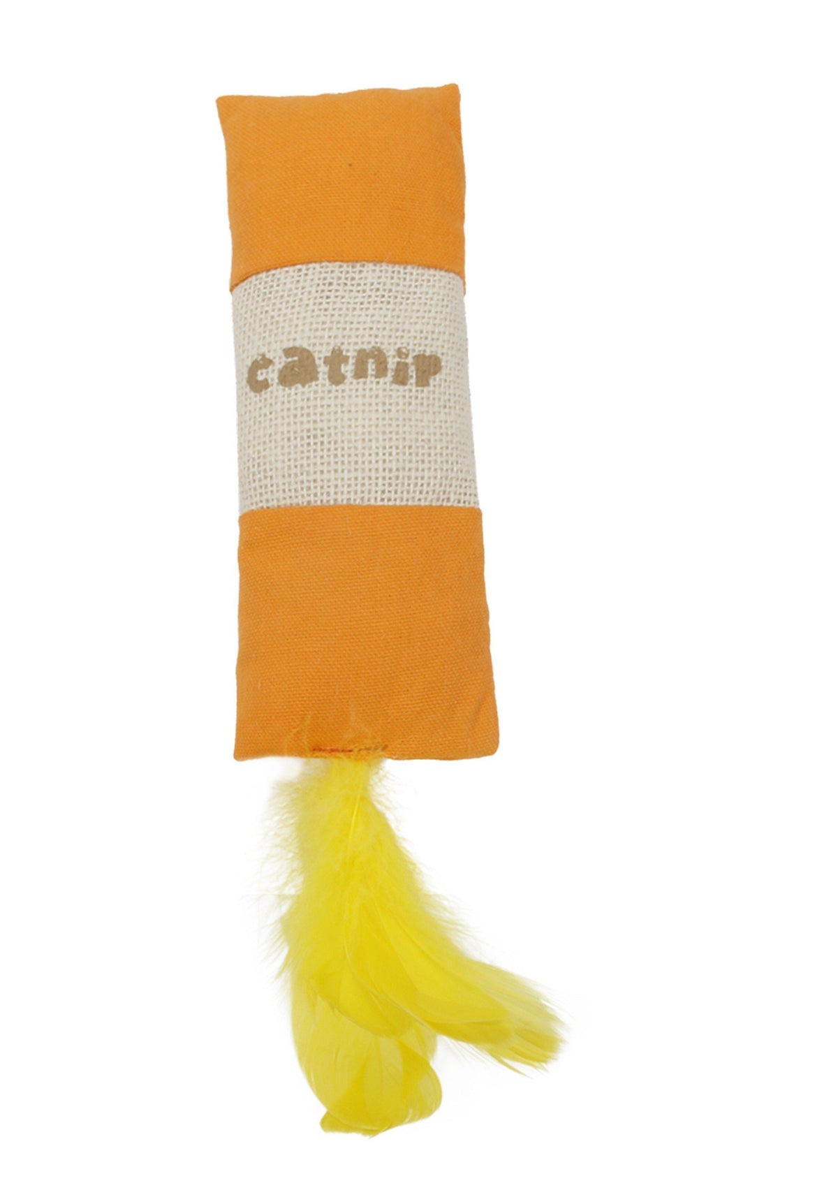 Pet Life Duffle Feathered Squeak and Crinkle Teaser Plush Cat Toy