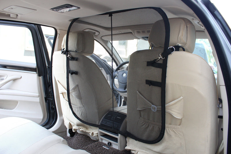 Pet Life Rectangular Easy-Hook Backseat Mesh Folding Dog Cat Child Car Seat Carseat Safety Barrier