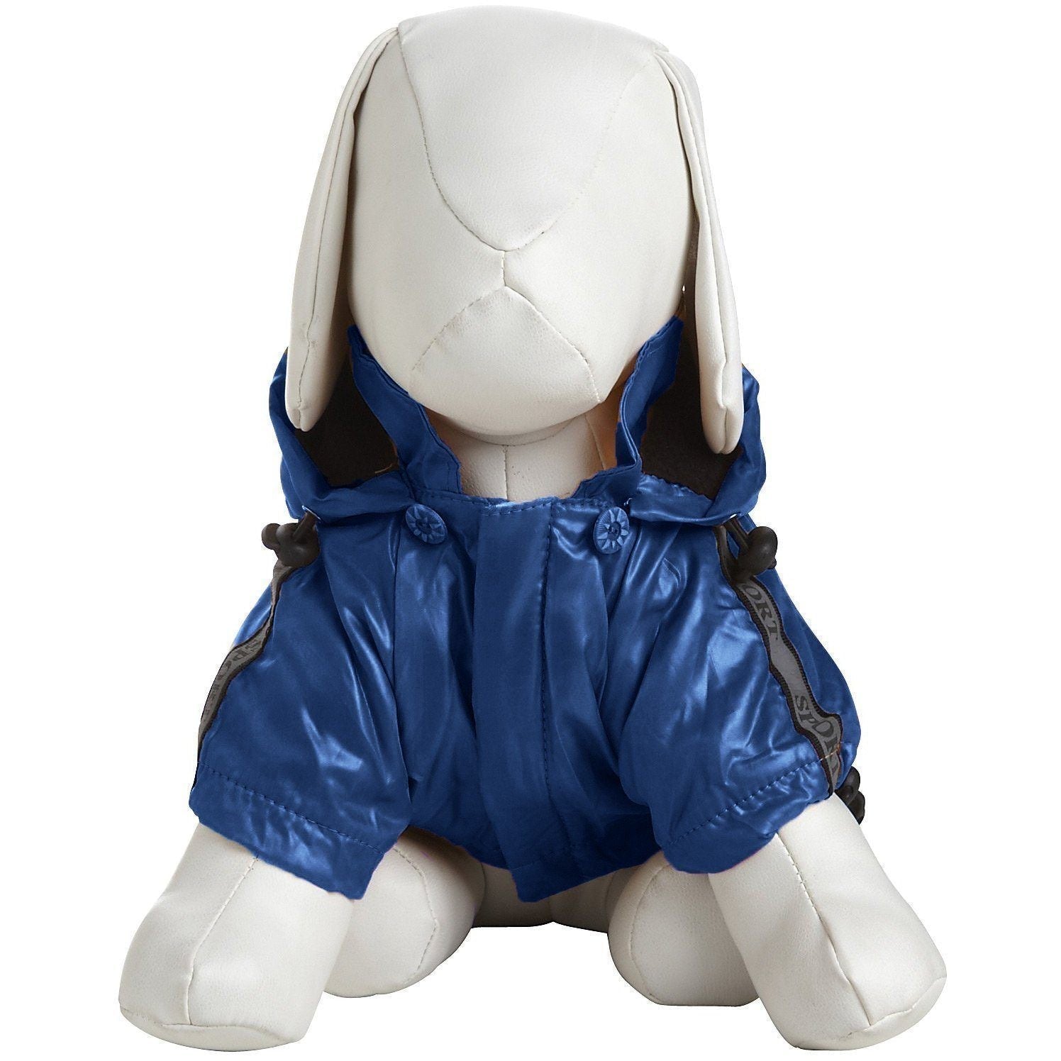 Pet Life Reflecta-Sport Multi-Adjustable Reflective Weather-Proof Dog Raincoat w/ Removable Hood