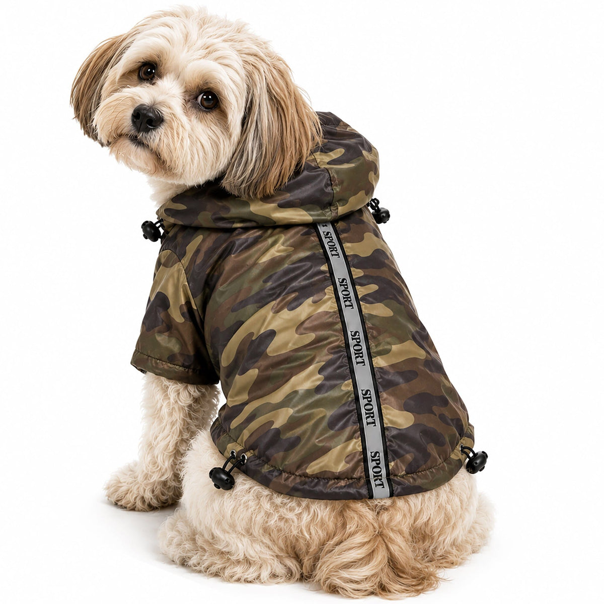 Pet Life Reflecta-Sport Multi-Adjustable Reflective Weather-Proof Dog Raincoat w/ Removable Hood | HT Animal Supply