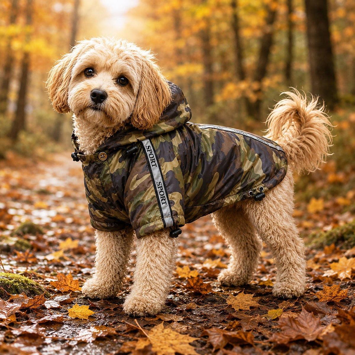 Pet Life Reflecta-Sport Multi-Adjustable Reflective Weather-Proof Dog Raincoat w/ Removable Hood | HT Animal Supply