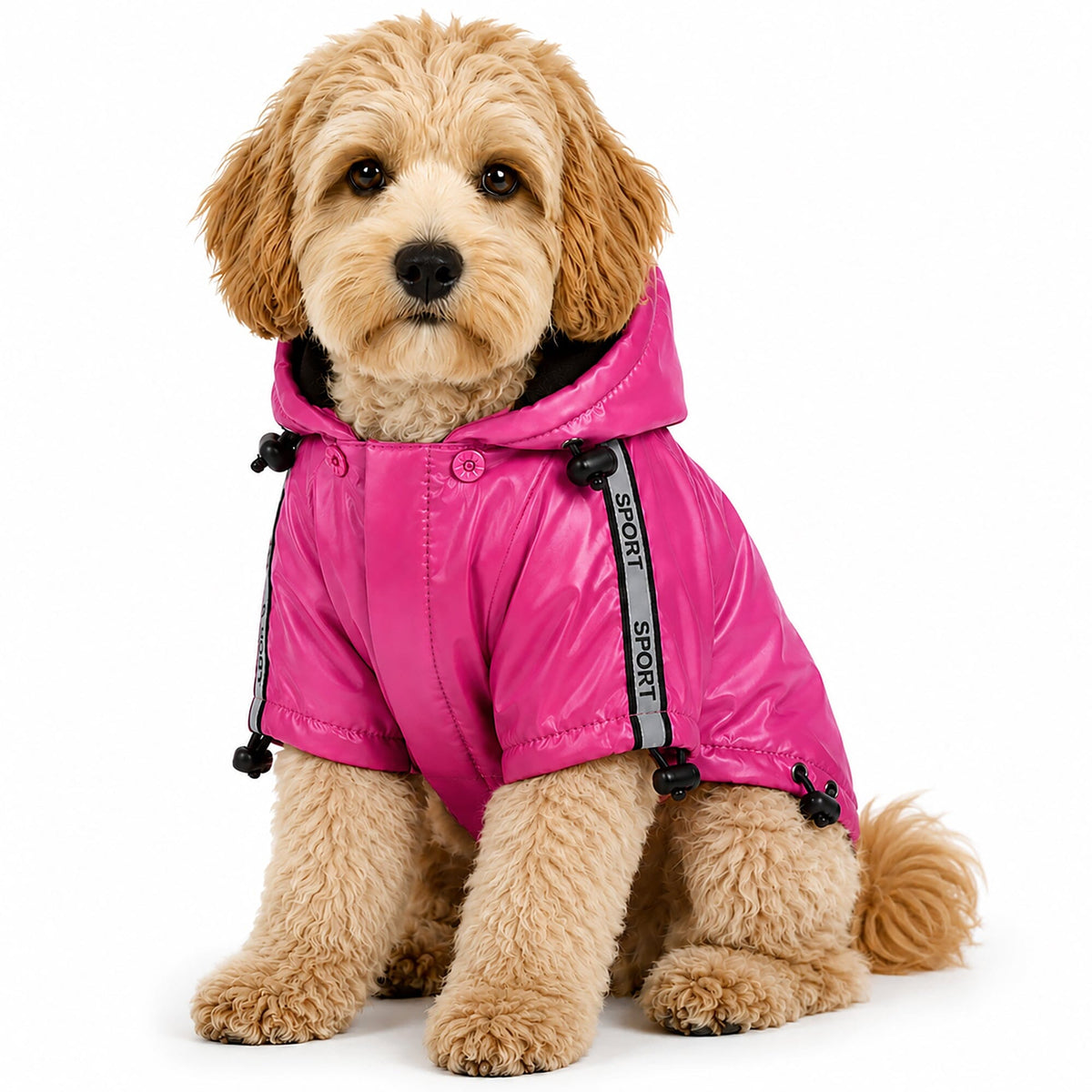 Pet Life Reflecta-Sport Multi-Adjustable Reflective Weather-Proof Dog Raincoat w/ Removable Hood | HT Animal Supply