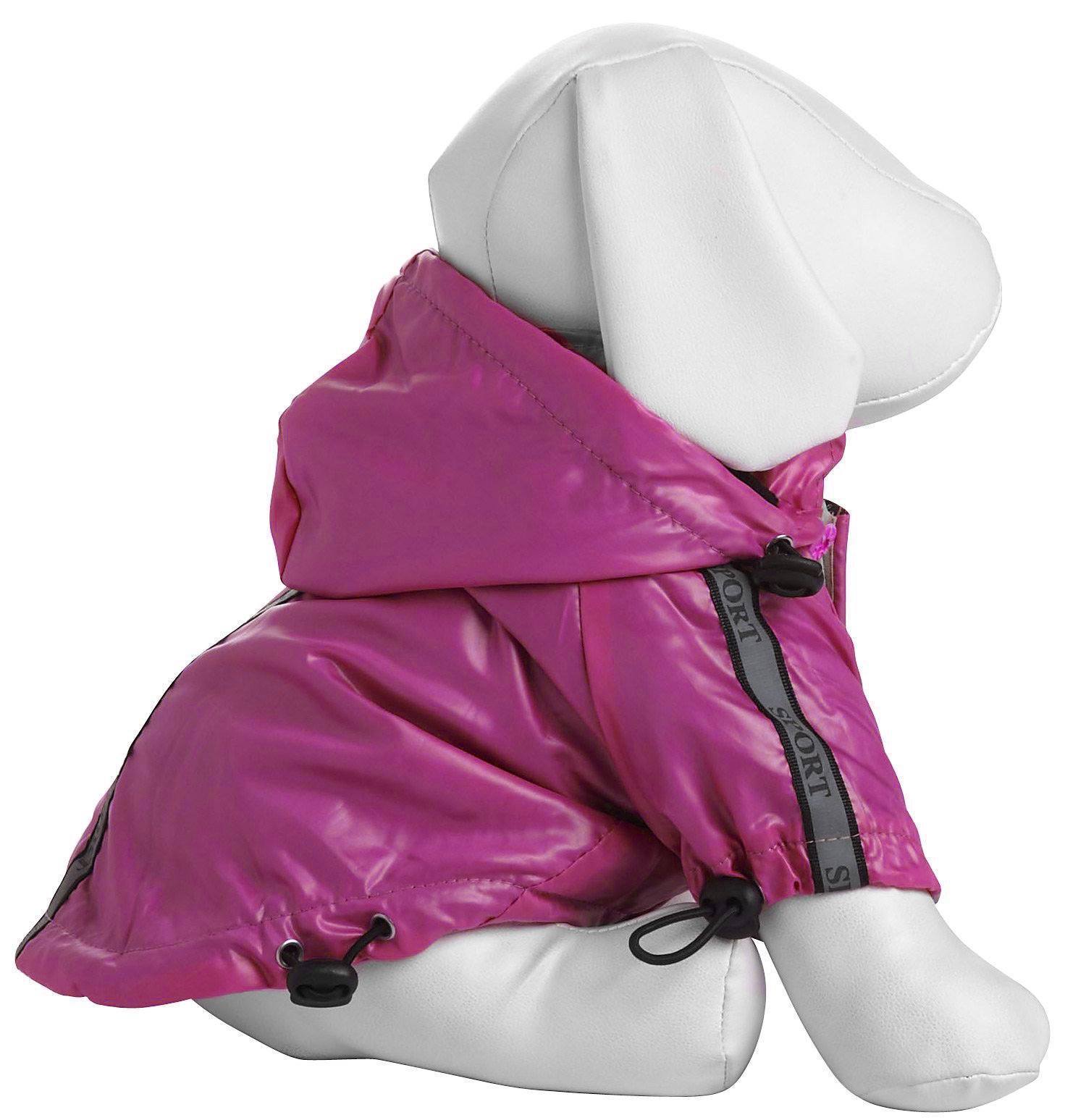 Pet Life ® Reflecta-Sport Multi-Adjustable Reflective Weather-Proof Dog Raincoat w/ Removable Hood