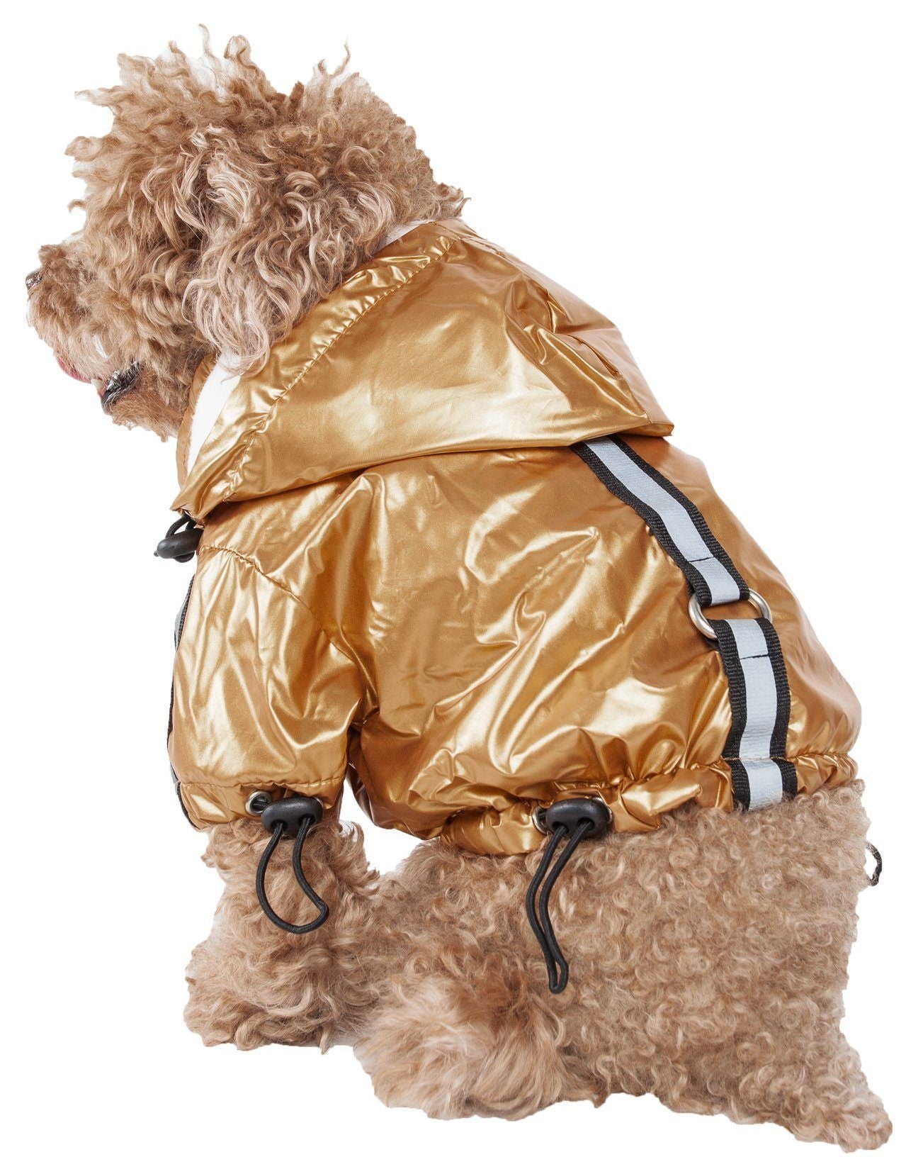 Pet Life Reflecta-Sport Multi-Adjustable Reflective Weather-Proof Dog Raincoat w/ Removable Hood
