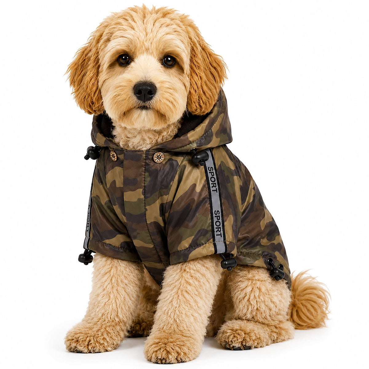 Pet Life Reflecta-Sport Multi-Adjustable Reflective Weather-Proof Dog Raincoat w/ Removable Hood | HT Animal Supply