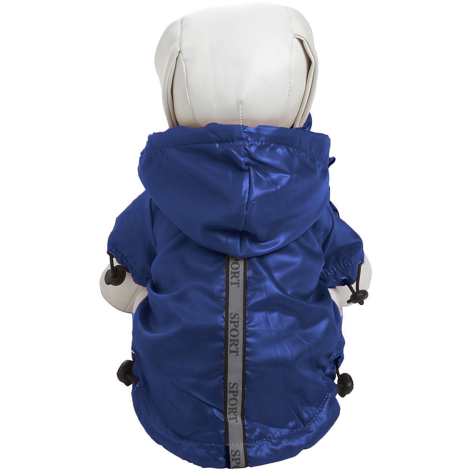 Pet Life Reflecta-Sport Multi-Adjustable Reflective Weather-Proof Dog Raincoat w/ Removable Hood