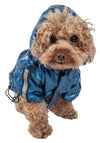 Pet Life Reflecta-Sport Multi-Adjustable Reflective Weather-Proof Dog Raincoat w/ Removable Hood