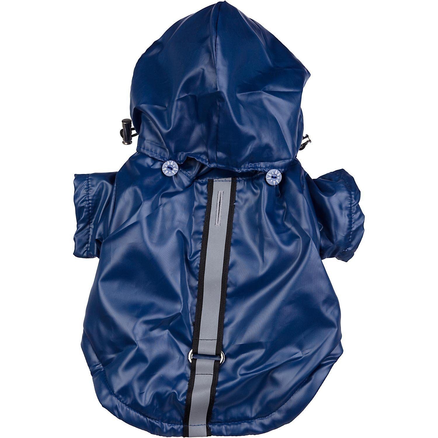 Pet Life Reflecta-Sport Multi-Adjustable Reflective Weather-Proof Dog Raincoat w/ Removable Hood