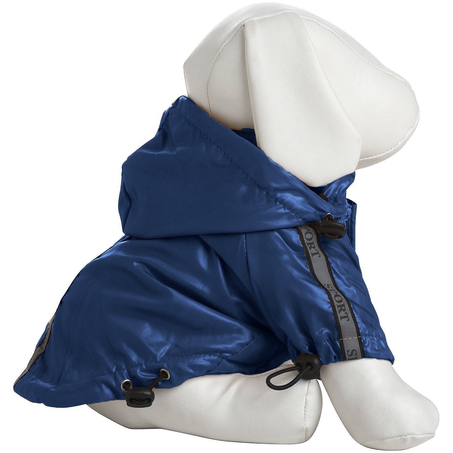 Pet Life Reflecta-Sport Multi-Adjustable Reflective Weather-Proof Dog Raincoat w/ Removable Hood