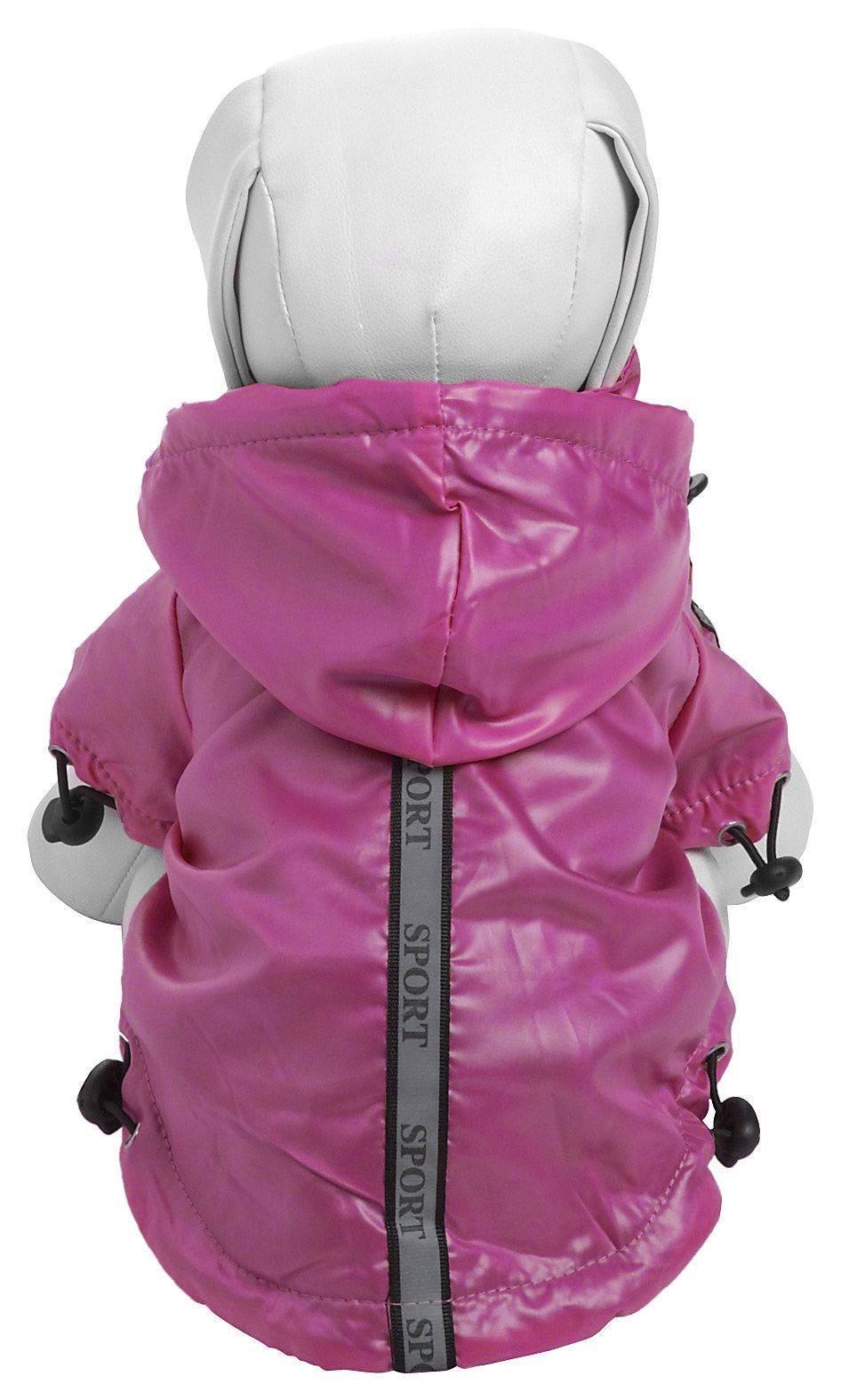 Pet Life ® Reflecta-Sport Multi-Adjustable Reflective Weather-Proof Dog Raincoat w/ Removable Hood