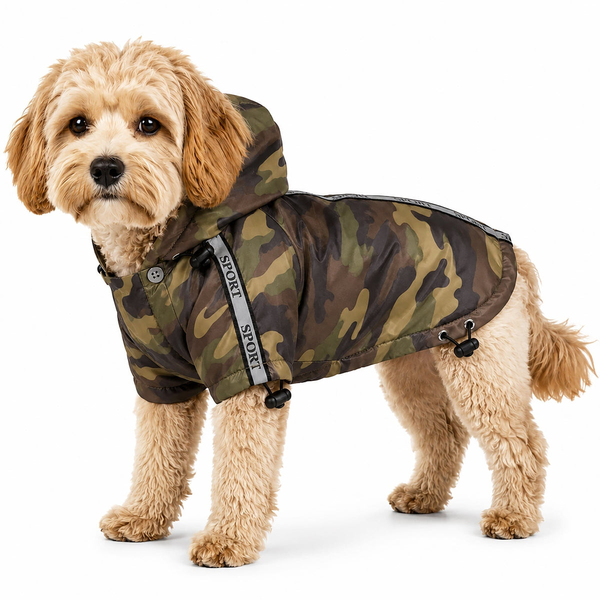 Pet Life Reflecta-Sport Multi-Adjustable Reflective Weather-Proof Dog Raincoat w/ Removable Hood | HT Animal Supply