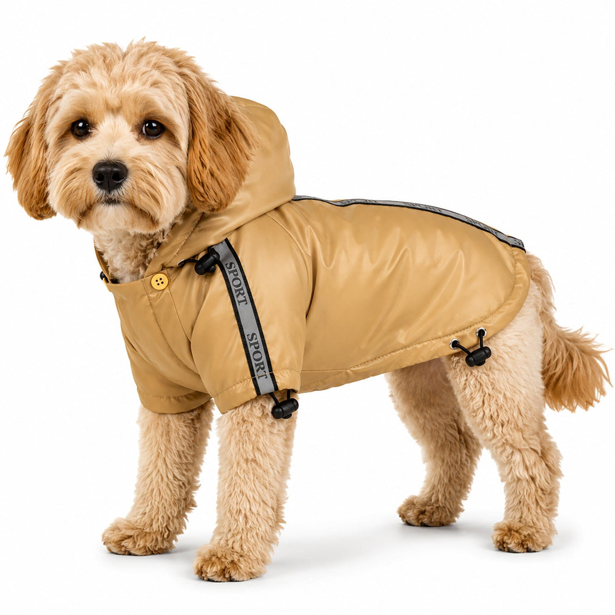Pet Life Reflecta-Sport Multi-Adjustable Reflective Weather-Proof Dog Raincoat w/ Removable Hood | HT Animal Supply