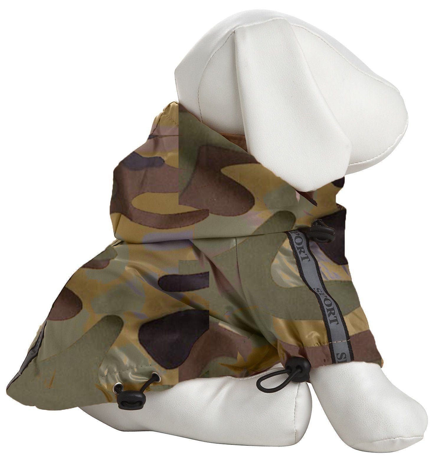 Pet Life Reflecta-Sport Multi-Adjustable Reflective Weather-Proof Dog Raincoat w/ Removable Hood
