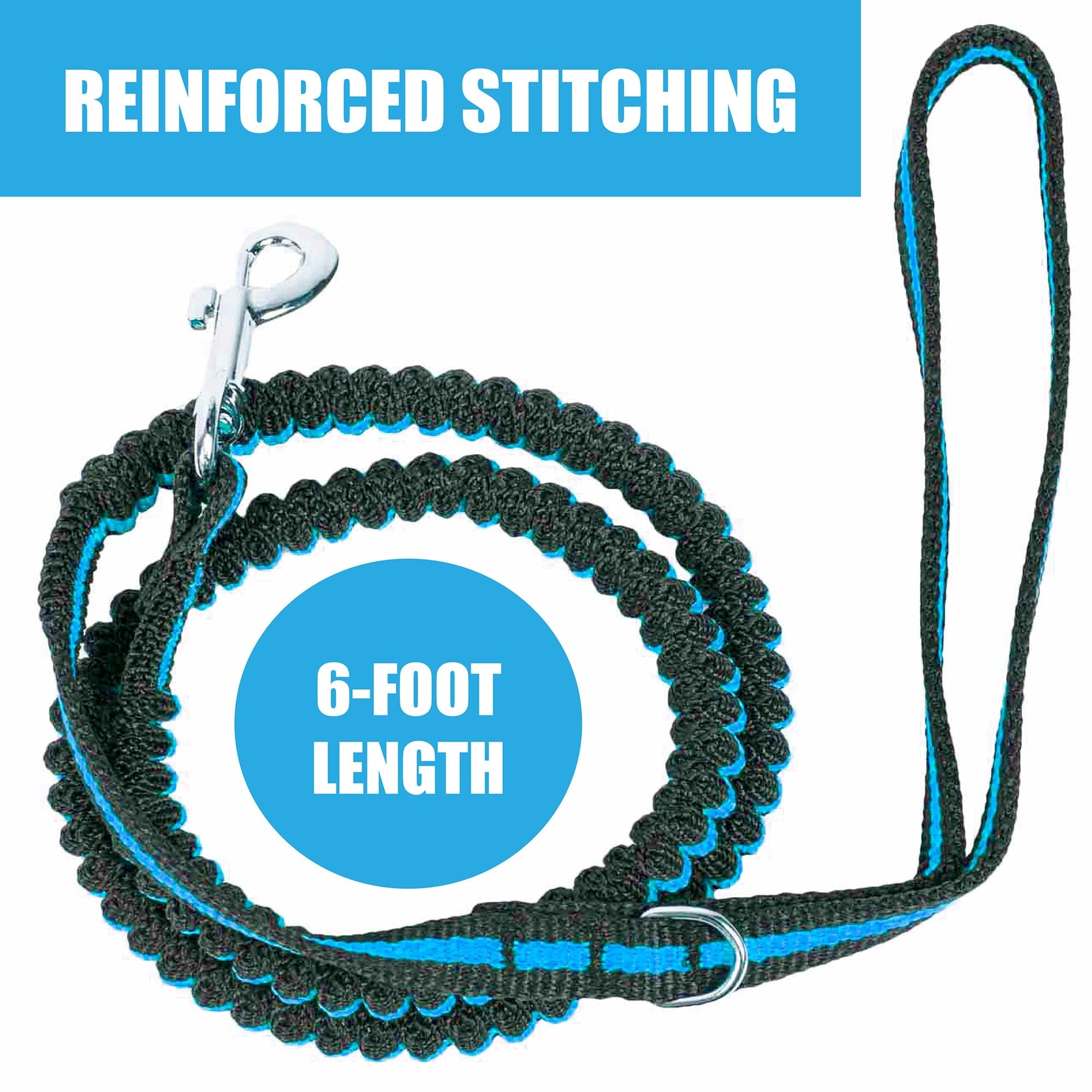 Pet Life Retract-A-Wag Shock Absorption Stitched Durable Pet Dog Leash | HT Animal Supply