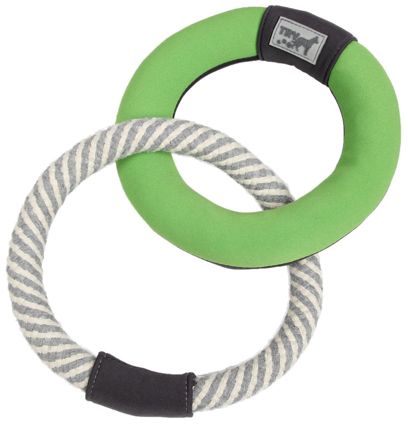 Pet Life Ring Toss Dual-Connecting Jute Rope and Floating Ring Dog Toy