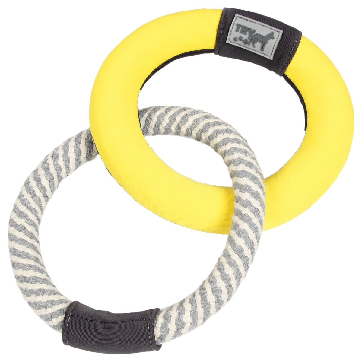 Pet Life Ring Toss Dual-Connecting Jute Rope and Floating Ring Dog Toy | HT Animal Supply