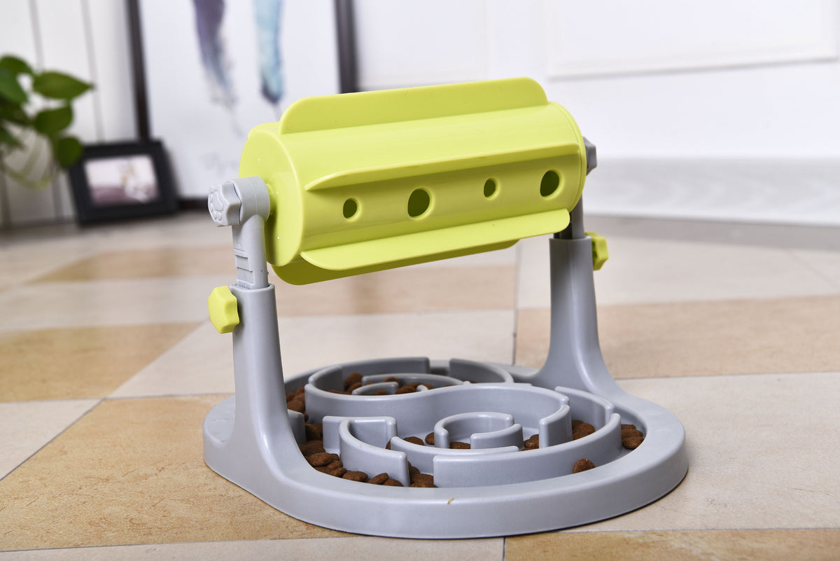 Pet Life Roto Paw IQ Training Interactive Rotating Slow Dog Feeder