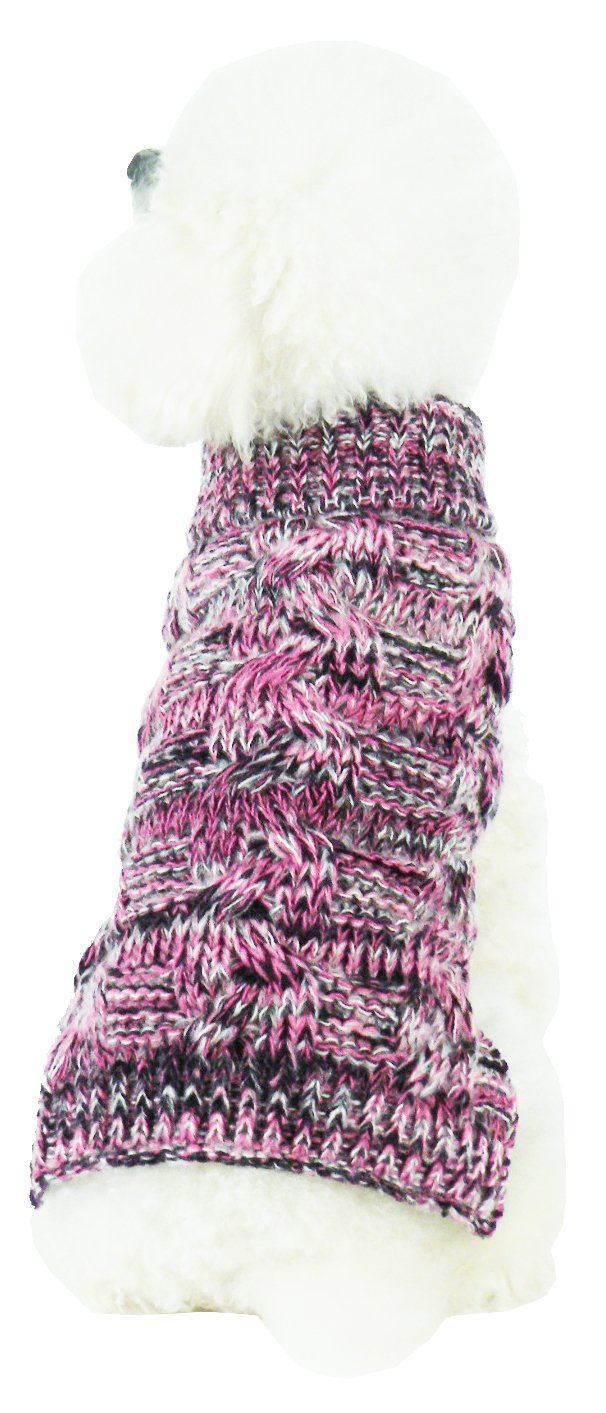 Pet Life Royal Bark Heavy Cable Knitted Designer Fashion Dog Sweater